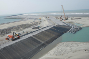 Bau der Hafenanlagen für ein zukünftiges LNG-Terminal – Dunkerque...